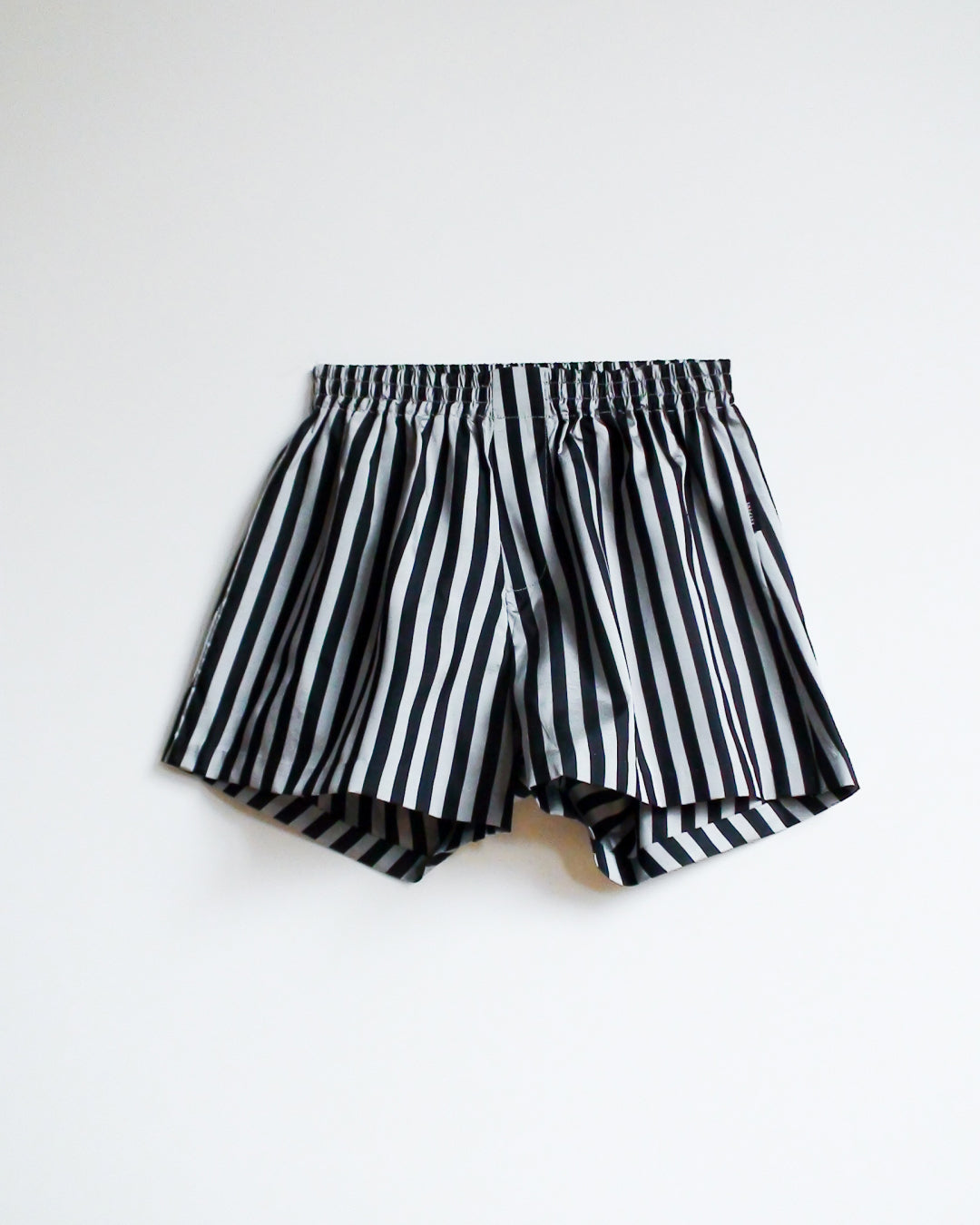 Striped Silk Boxer (Black/Grey)