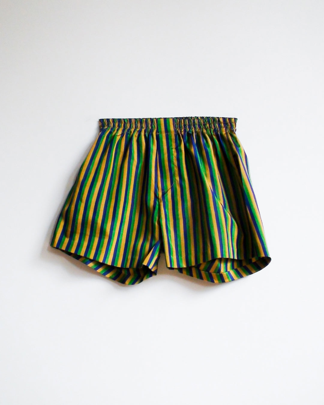 Striped Silk Boxer “Rio” Blue/Green/Yellow