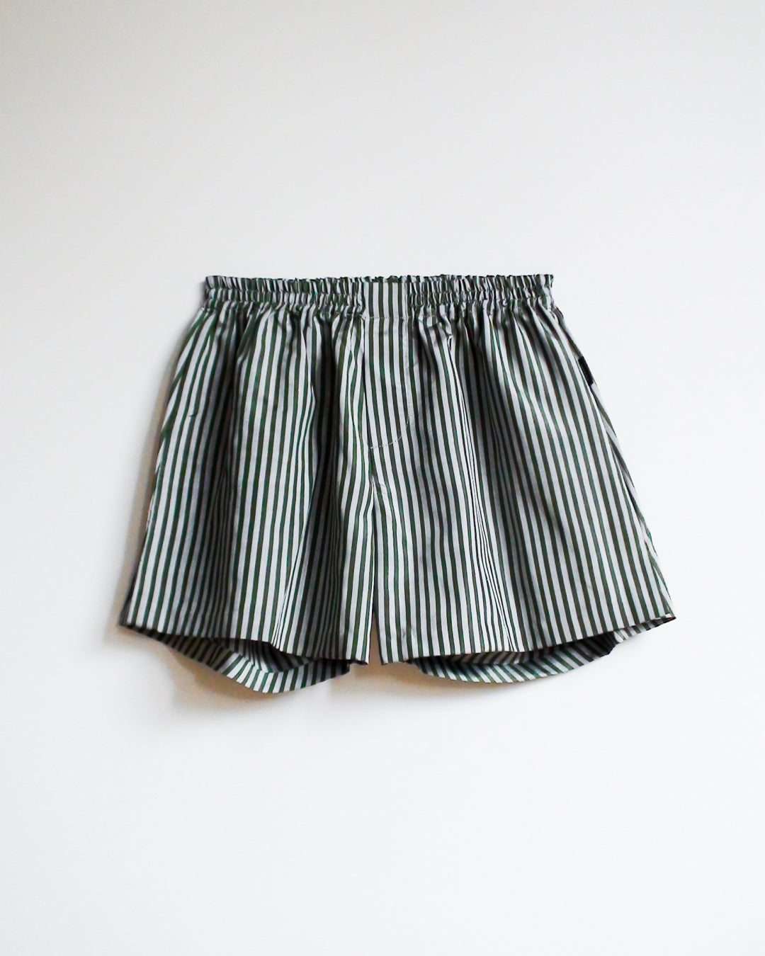 Striped Silk Boxer (Olive/Gray)