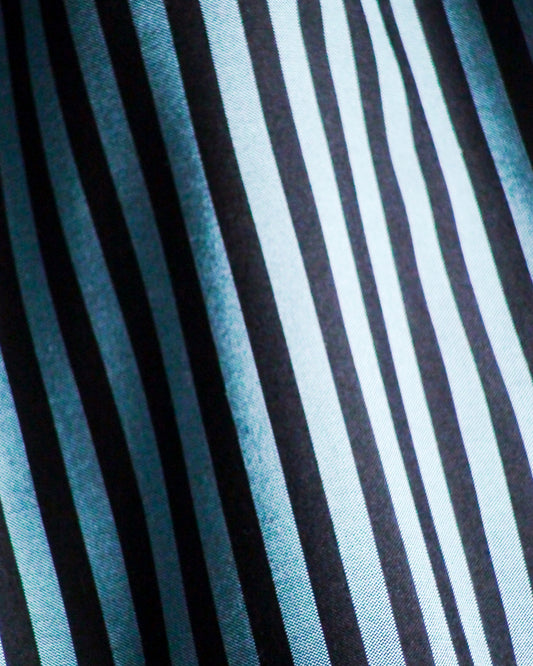 Striped Silk Boxer (Teal/Black)