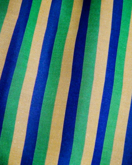 Striped Silk Boxer “Rio” Blue/Green/Yellow